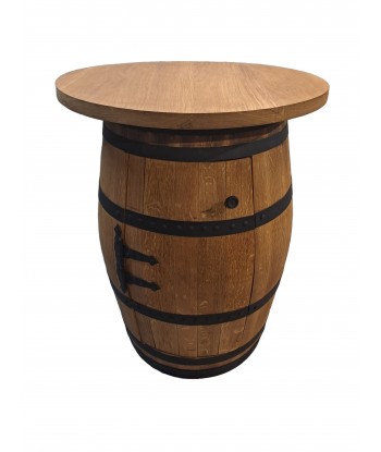 Bar table with oak barrel doors | plate ø 100cm | Black