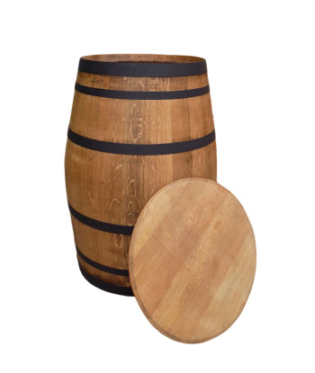 Wooden oak barrel for rainwater 225L | Garden black