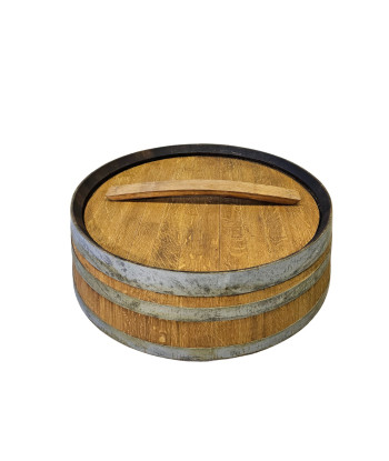 copy of WOODEN FLOWER POT FROM OAK BARREL | VOLUME 55L | RUSTIC