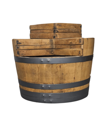 copy of WOODEN FLOWER POT FROM OAK BARREL | VOLUME 110L | NATURAL