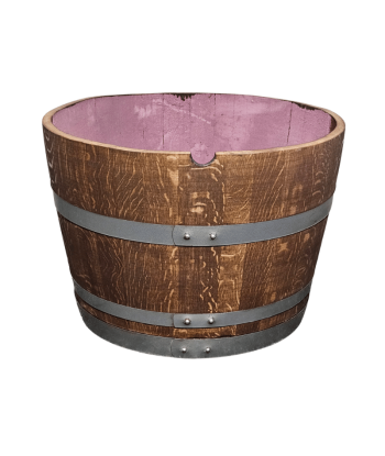 Dřevěný květináč z dubového sudu |DARK| OBJEM 110L |  V 45CM | Ø70CM| RUSTIC